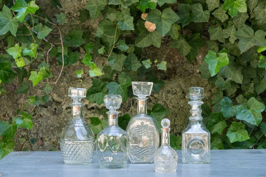 vintage glass decanters