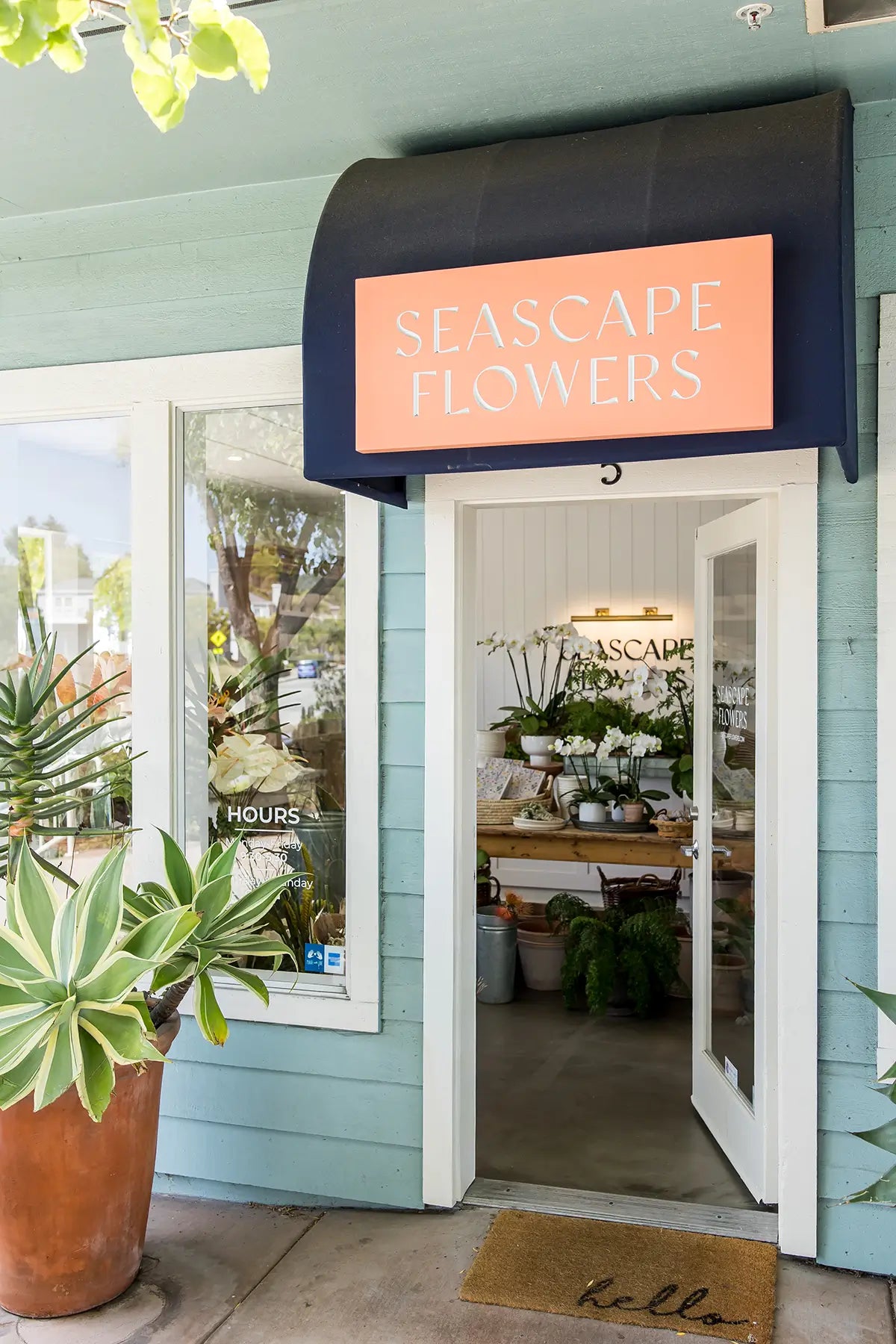Outside of Seascape Flowers, Aptos CA florist and local Santa Cruz flower delivery