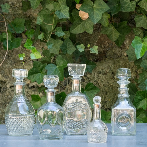 vintage glass decanters