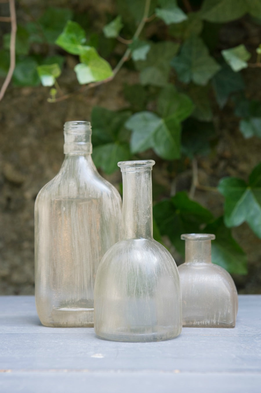 rustic glass bottles
